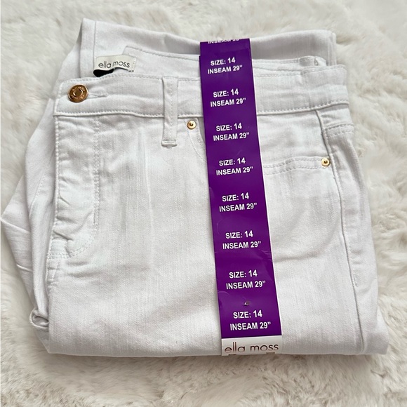 - Ella Moss Ladies' Straight Mid-Rise Ankle Jeans, White - Picture 10 of 11